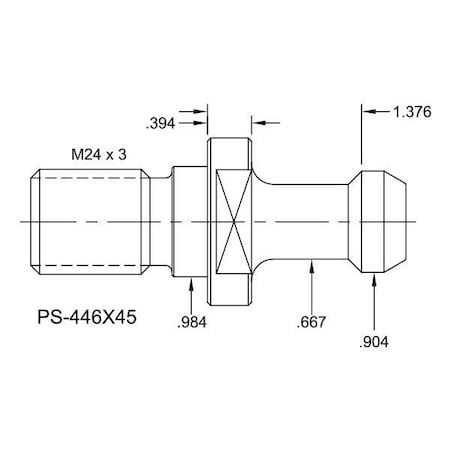 Tj Davies Co Solid Retention Knob PS-446X45